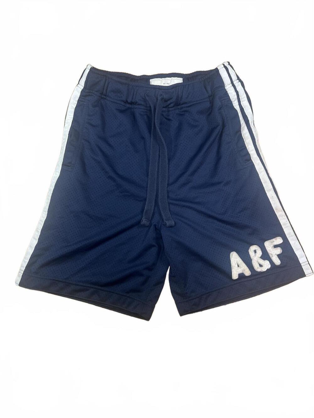 Abercrombie & Fitch Navy Blue Basketball Athletic Gym Drawstring Shorts Medium